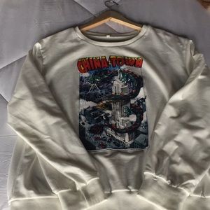 Sweater dragon blanc